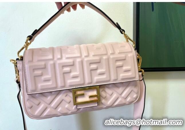 Trendy Design Fendi Baguette Medium Nappa Leather Bag FM0135 Light Pink 2024