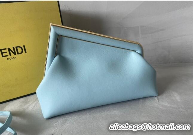 New Design Fendi First Small Leather Bag F0523 Light Blue 2024