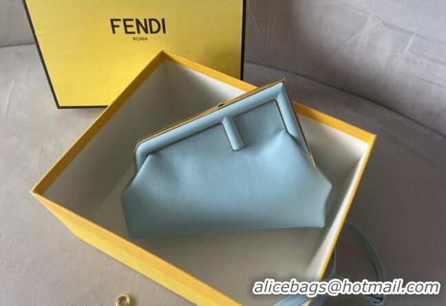 New Design Fendi First Small Leather Bag F0523 Light Blue 2024