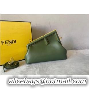 Famous Brand Fendi First Small Leather Bag F0523 Green 2024