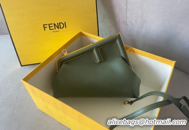 Famous Brand Fendi First Small Leather Bag F0523 Green 2024