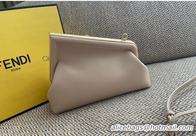 Top Quality Fendi First Small Leather Bag F0523 Light Grey 2024