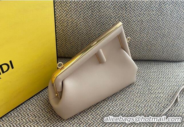 Top Quality Fendi First Small Leather Bag F0523 Light Grey 2024