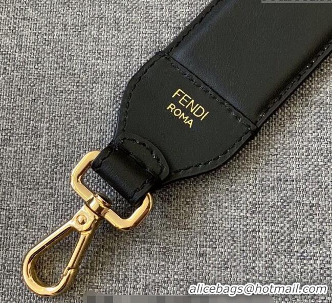 Popular Style Fendi Strap You Shoulder Strap with Sequins F3108 Black/Gold 2024(No Refund or Change)