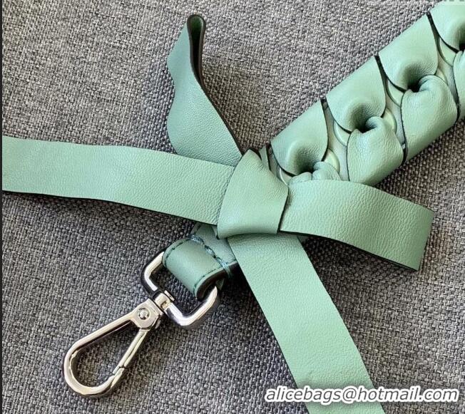 Trendy Design Fendi Strap You Braidede Leather Shoulder Strap with Bow F3108 Green (No Refund or Change)