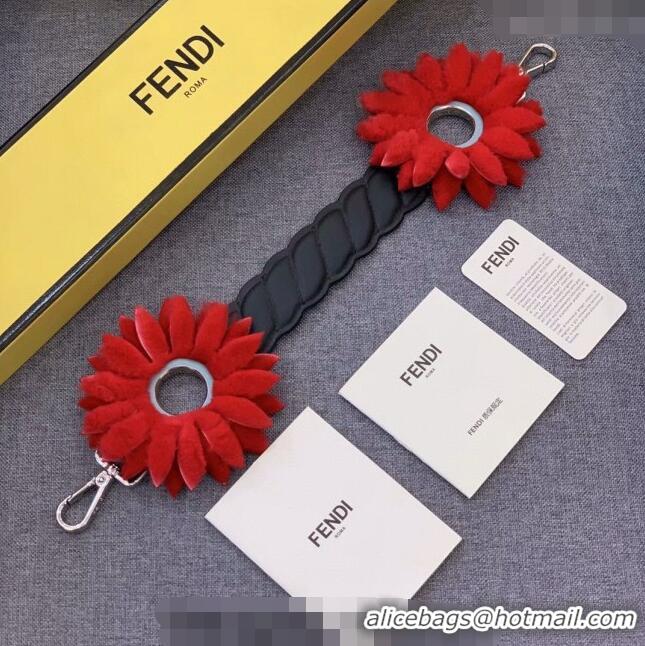 New Fashion Fendi Strap You Bloom Short Shoulder Strap F3108 Red (No Refund or Change)