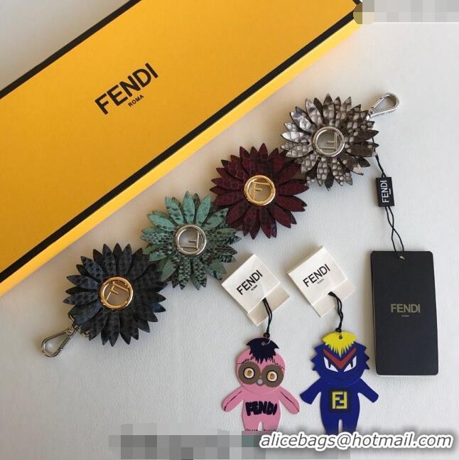 Inexpensive Fendi Strap You Snakeskin-Printed Bloom Shoulder Strap F3116 2024 (No Refund or Change)