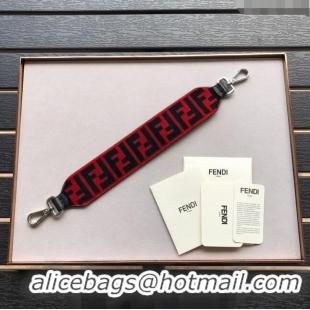 Low Price Fendi Strap You Velvet Shoulder Strap F3116 Red/Black 2024 (No Refund or Change)