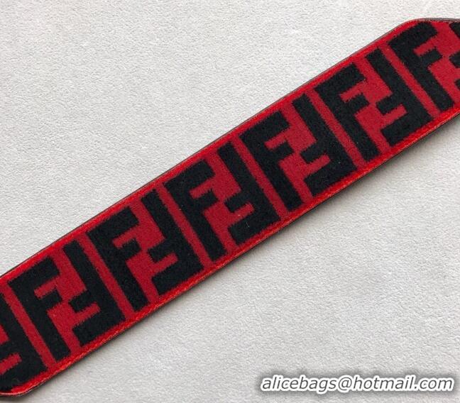 Low Price Fendi Strap You Velvet Shoulder Strap F3116 Red/Black 2024 (No Refund or Change)