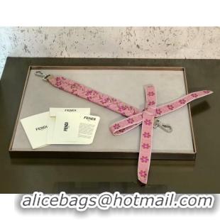 Good Taste Fendi Strap You Pink Bloom Shoulder Strap with Bow F3117 2024 (No Refund or Change)