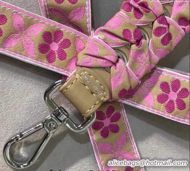 Good Taste Fendi Strap You Pink Bloom Shoulder Strap with Bow F3117 2024 (No Refund or Change)