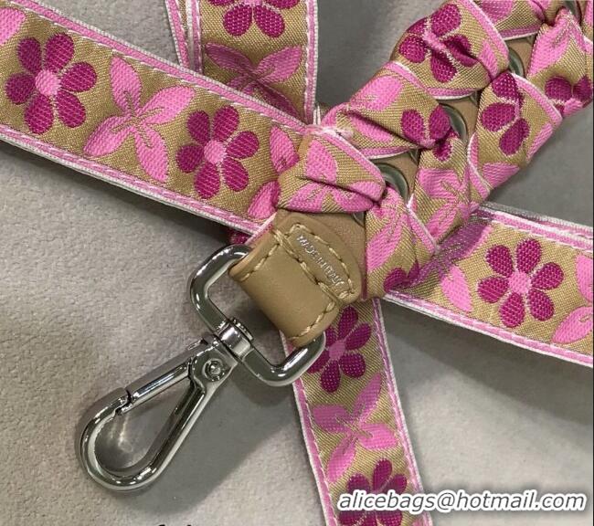 Good Taste Fendi Strap You Pink Bloom Shoulder Strap with Bow F3117 2024 (No Refund or Change)