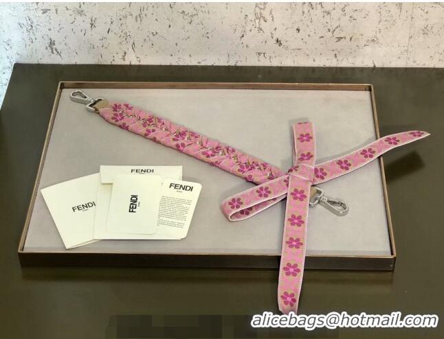 Good Taste Fendi Strap You Pink Bloom Shoulder Strap with Bow F3117 2024 (No Refund or Change)