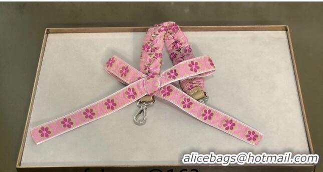 Good Taste Fendi Strap You Pink Bloom Shoulder Strap with Bow F3117 2024 (No Refund or Change)