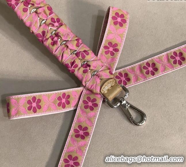 Good Taste Fendi Strap You Pink Bloom Shoulder Strap with Bow F3117 2024 (No Refund or Change)