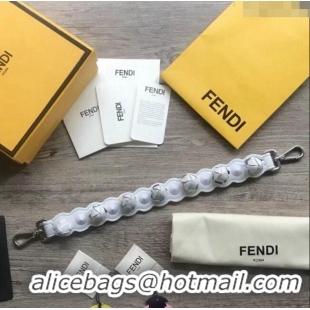 New Style Fendi Strap You Leather Shoulder Strap with Bud F3117 White 2024 (No Refund or Change)