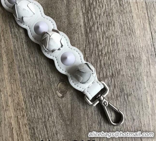 New Style Fendi Strap You Leather Shoulder Strap with Bud F3117 White 2024 (No Refund or Change)