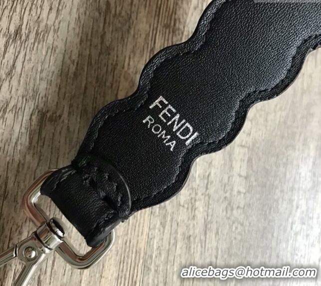 Buy Cheap Fendi Strap You Leather Shoulder Strap with Bud F3117 Black 2024 (No Refund or Change)