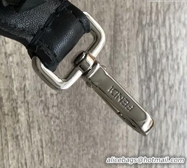 Buy Cheap Fendi Strap You Leather Shoulder Strap with Bud F3117 Black 2024 (No Refund or Change)