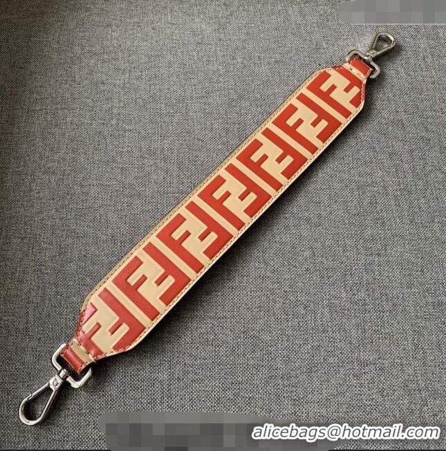 Promotional Fendi Strap You Leather Shoulder Strap F3118 Beige/Red (No Refund or Change)