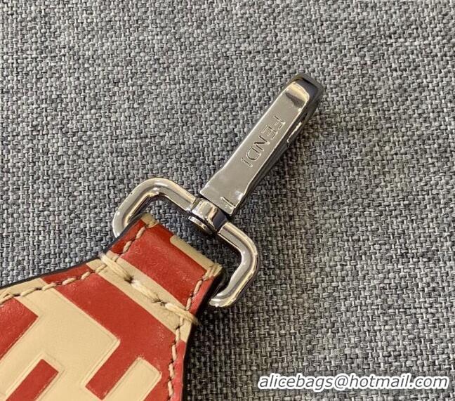 Promotional Fendi Strap You Leather Shoulder Strap F3118 Beige/Red (No Refund or Change)