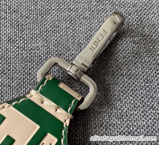 Well Crafted Fendi Strap You Leather Shoulder Strap F3118 Beige/Green 2024 (No Refund or Change)