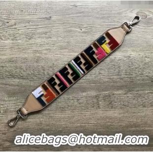 Super Quality Fendi Strap You Leather Shoulder Strap F3118 Beige/Multicolor 2024 (No Refund or Change)