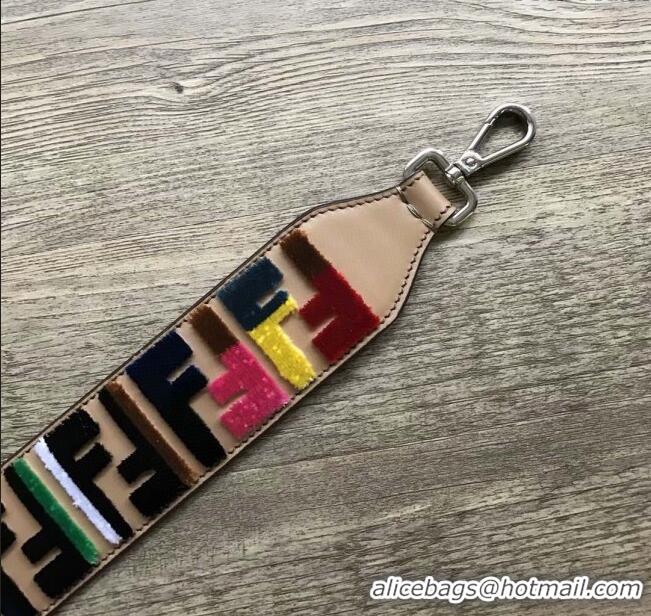 Super Quality Fendi Strap You Leather Shoulder Strap F3118 Beige/Multicolor 2024 (No Refund or Change)