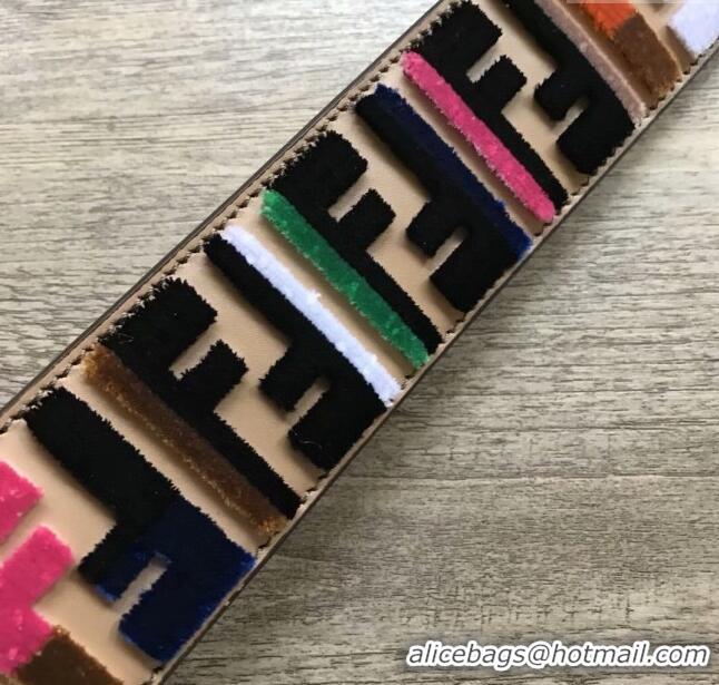 Super Quality Fendi Strap You Leather Shoulder Strap F3118 Beige/Multicolor 2024 (No Refund or Change)