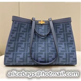 Reasonable Price Fendi Medium X-Tote Bag in FF Canvas 8265A Sky Blue 2024