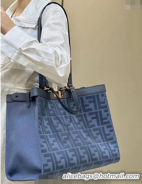 Reasonable Price Fendi Medium X-Tote Bag in FF Canvas 8265A Sky Blue 2024