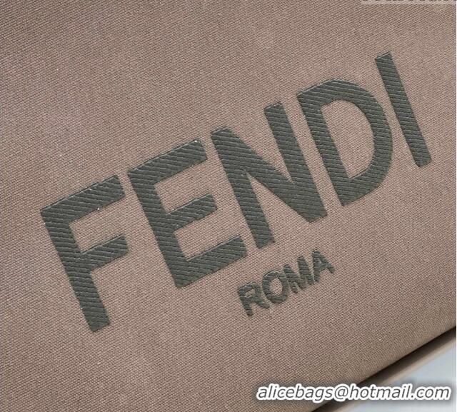 Grade Quality Fendi Medium X-Tote Bag in FF Canvas 8265A Green/Brown 2024