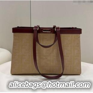 Well Crafted Fendi Medium X-Tote Bag in Canvas FF 8265A Apricot 2024