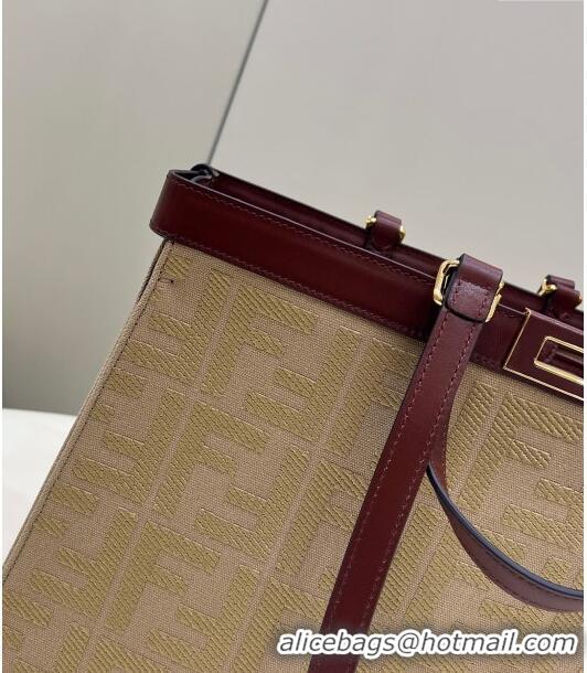 Well Crafted Fendi Medium X-Tote Bag in Canvas FF 8265A Apricot 2024