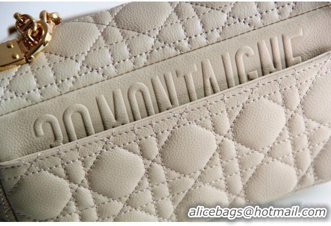 Low Cost Dior Small Caro Chain Bag in Soft Cannage Calfskin CD2201 Beige 2024