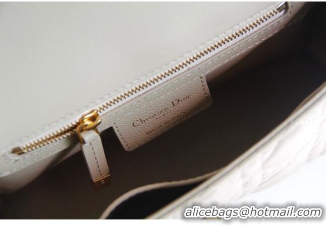 Low Cost Dior Small Caro Chain Bag in Soft Cannage Calfskin CD2201 Beige 2024