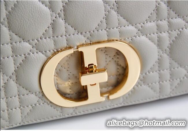 Unique Grade Dior Medium Caro Chain Bag in Soft Cannage Calfskin CD2202 Beige 2024