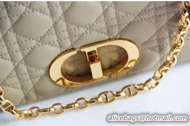 Best Price Dior Large Caro Chain Bag in Soft Cannage Calfskin CD2203 Beige 2024