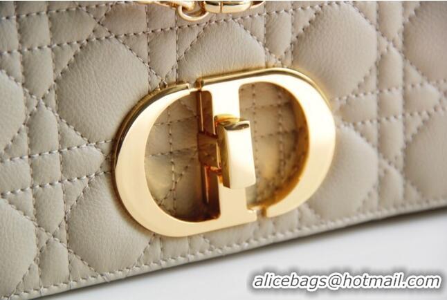 Best Price Dior Large Caro Chain Bag in Soft Cannage Calfskin CD2203 Beige 2024