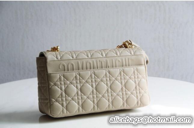 Best Price Dior Large Caro Chain Bag in Soft Cannage Calfskin CD2203 Beige 2024