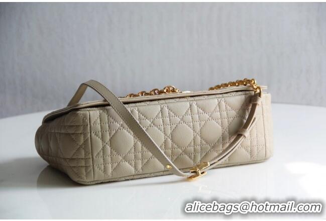 Best Price Dior Large Caro Chain Bag in Soft Cannage Calfskin CD2203 Beige 2024