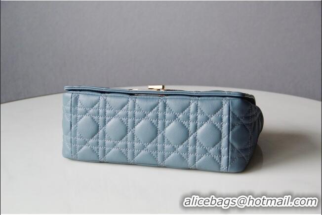 Grade Design Dior Medium Caro Chain Bag in Soft Cannage Calfskin CD2202 Cloud Blue 2024