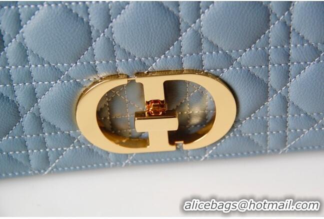 Grade Design Dior Medium Caro Chain Bag in Soft Cannage Calfskin CD2202 Cloud Blue 2024