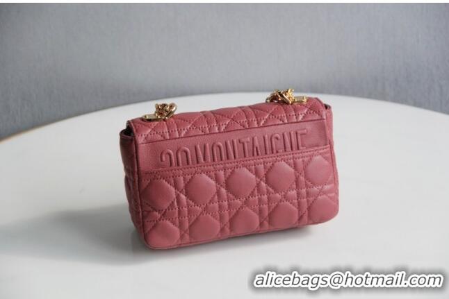 New Style Dior Small Caro Chain Bag in Soft Cannage Calfskin CD2201 Pink 2024