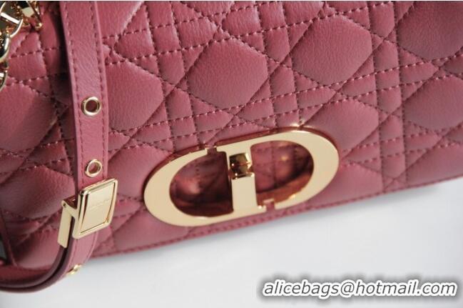 New Style Dior Small Caro Chain Bag in Soft Cannage Calfskin CD2201 Pink 2024