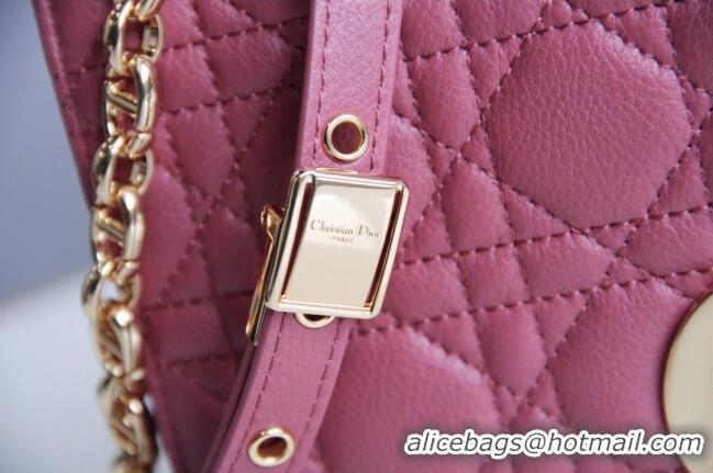 Buy Inexpensive Dior Medium Caro Chain Bag in Soft Cannage Calfskin CD2202 Pink 2024