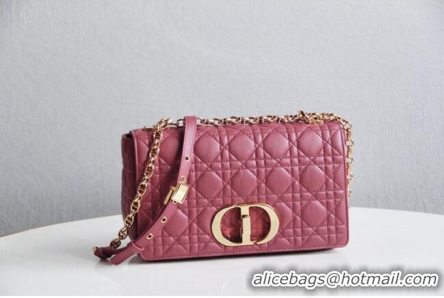 Buy Inexpensive Dior Medium Caro Chain Bag in Soft Cannage Calfskin CD2202 Pink 2024