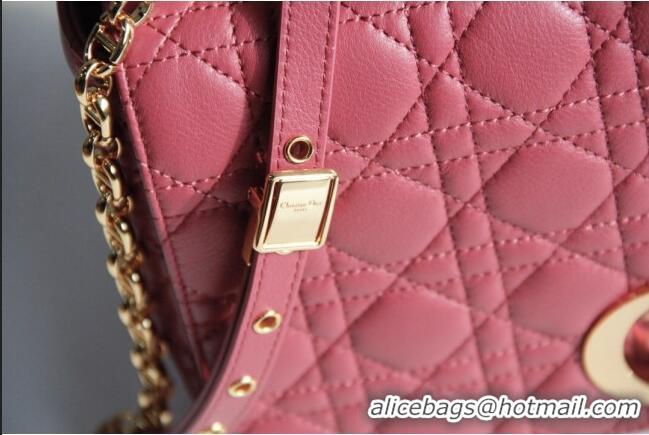 Best Price Dior Large Caro Chain Bag in Soft Cannage Calfskin CD2203 Pink 2024