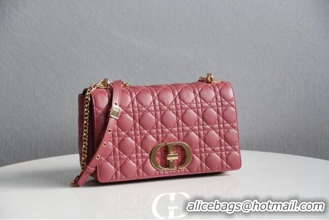 Best Price Dior Large Caro Chain Bag in Soft Cannage Calfskin CD2203 Pink 2024