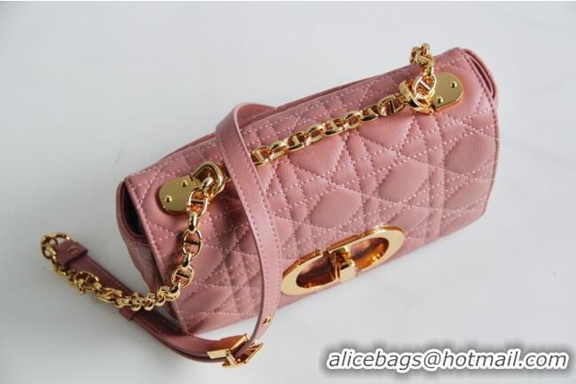 Famous Brand Dior Small Caro Chain Bag in Soft Cannage Calfskin CD2201 Antique Pink 2024